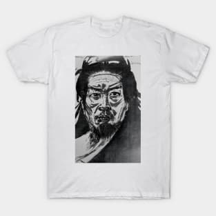 Miyamoto musashi portrait coal drawing T-Shirt